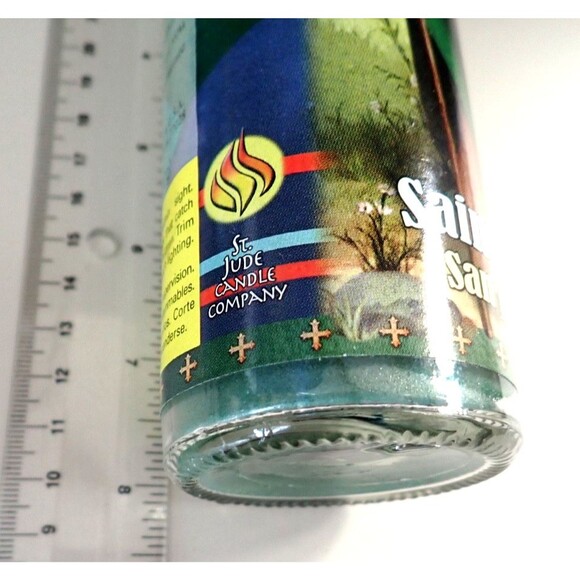 Saint Jude Candle Co. Candle English and Spanish San Judas Tadeo 8" tall New - Picture 7 of 7